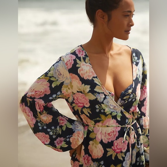 Maaji Floral Aubree Kimono Dress Cover Up - Picture 3 of 7